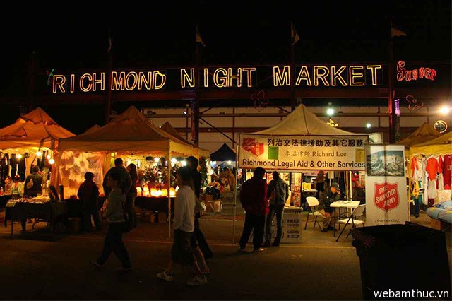 Chợ đêm Richmond với hơn 80 quầy hàng thực phẩm