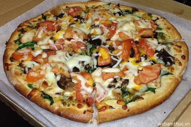 Pizza ở nhà hàng Amina Pizzeria được thực khách đánh giá cao