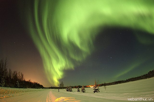 Bầu trời đêm ở Fairbanks huyền ảo